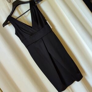 New Black satin Calvin Klein dress